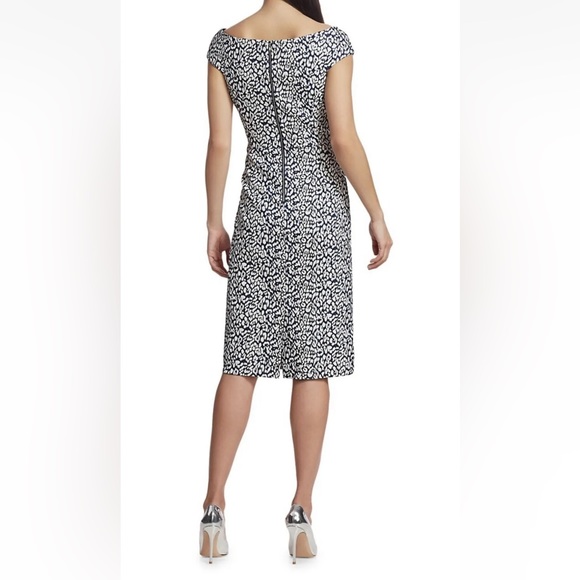 Rickie Freeman for Teri Jon Cheetah Print Off The Shoulder Formal Dress - Picture 2 of 10